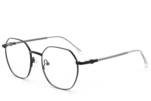 Lunettes géométriques en métal noir #BS2012-2989