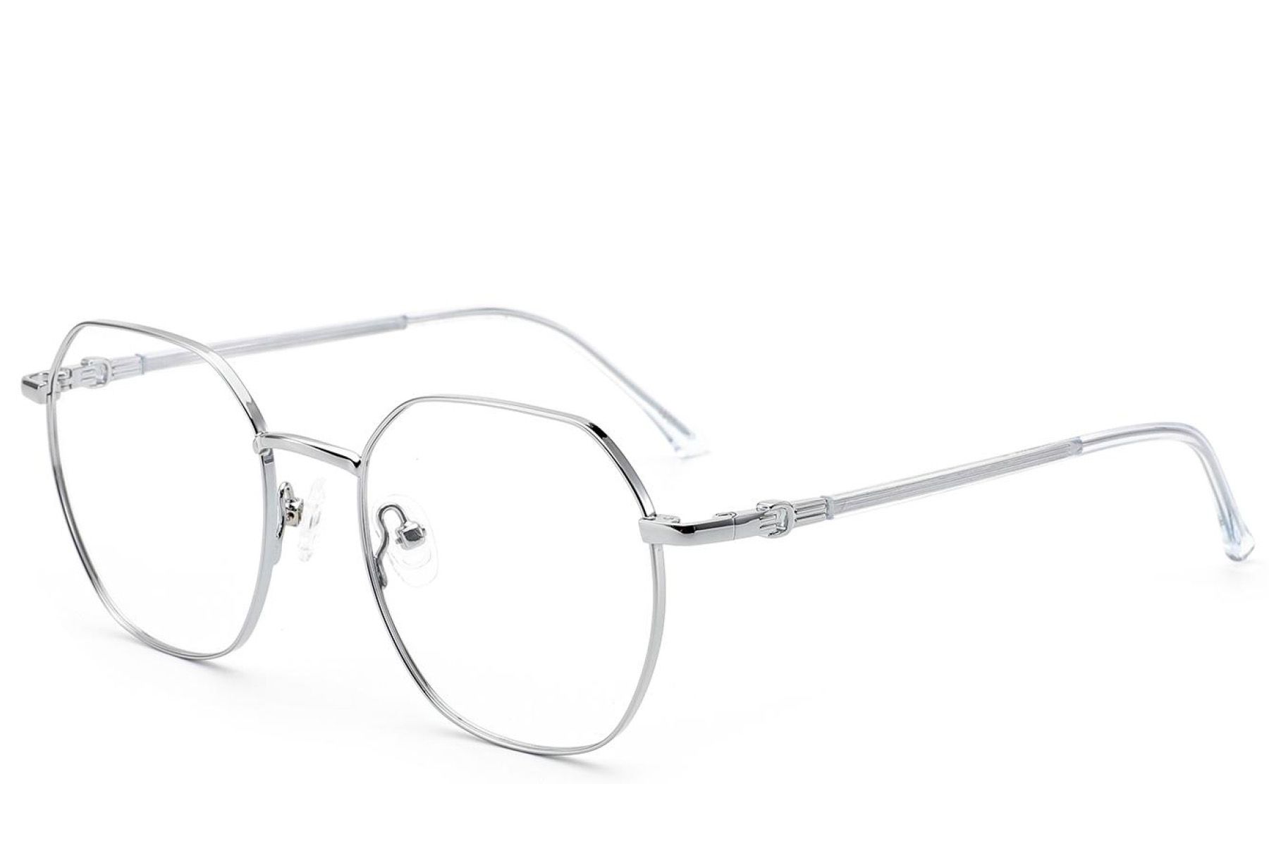 Geometric Silver Metal Glasses #BS2012-2991