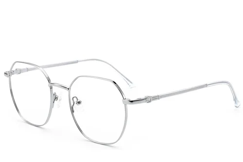 Lunettes géométriques en métal argenté #BS2012-2991