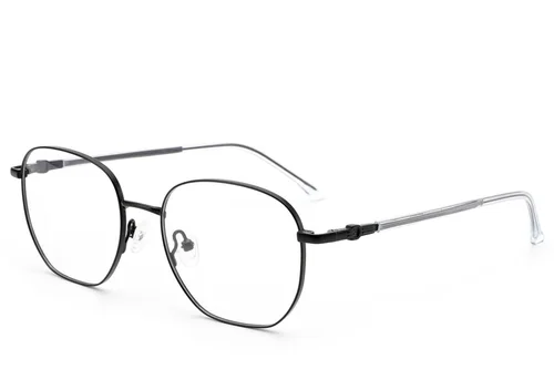 Lunettes rectangulaires en métal noir #BS2012-2996