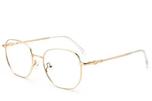 Lunettes rectangulaires en métal doré #BS2012-2997