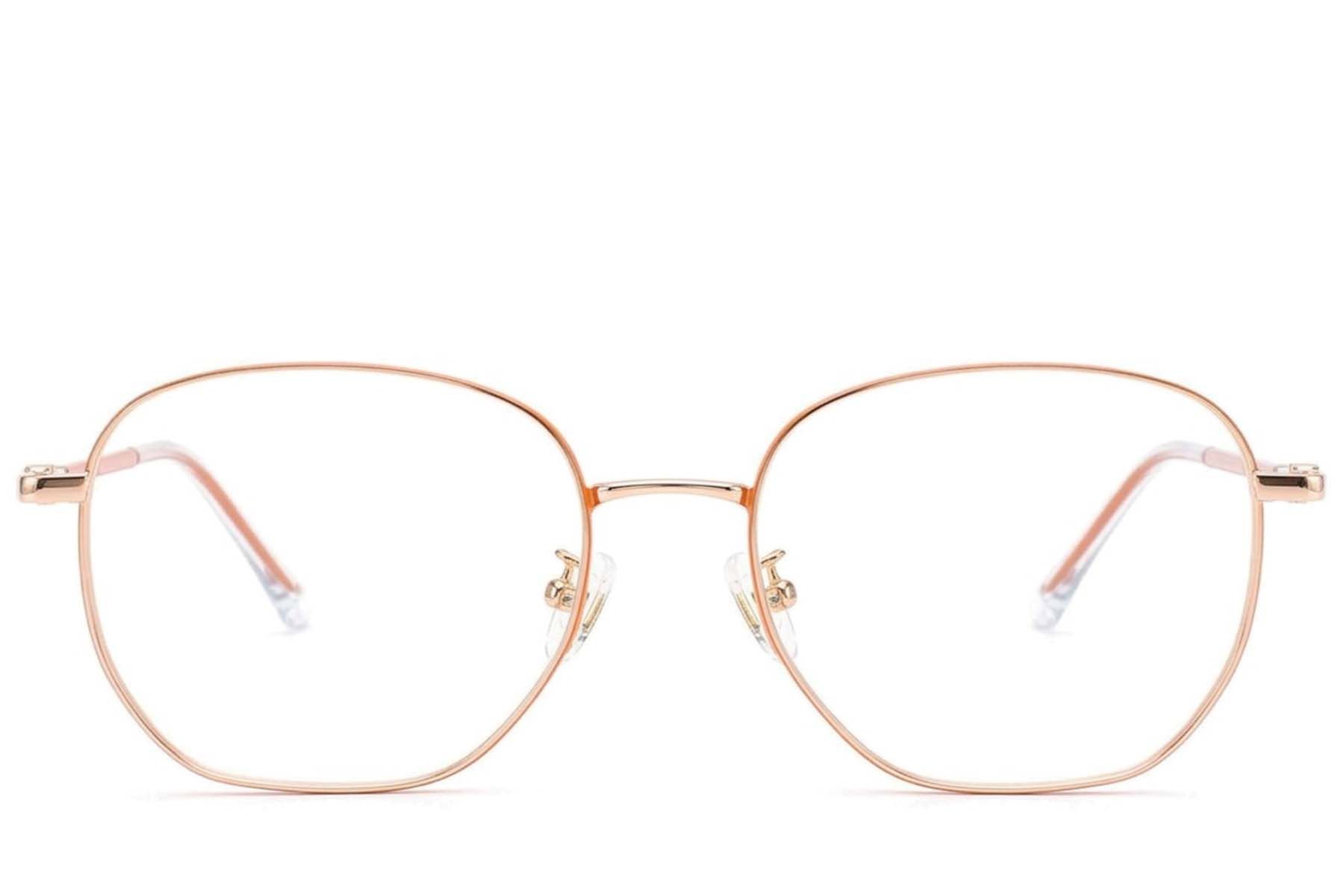 Rechteckige rosa Metallbrille #BS2012-3000