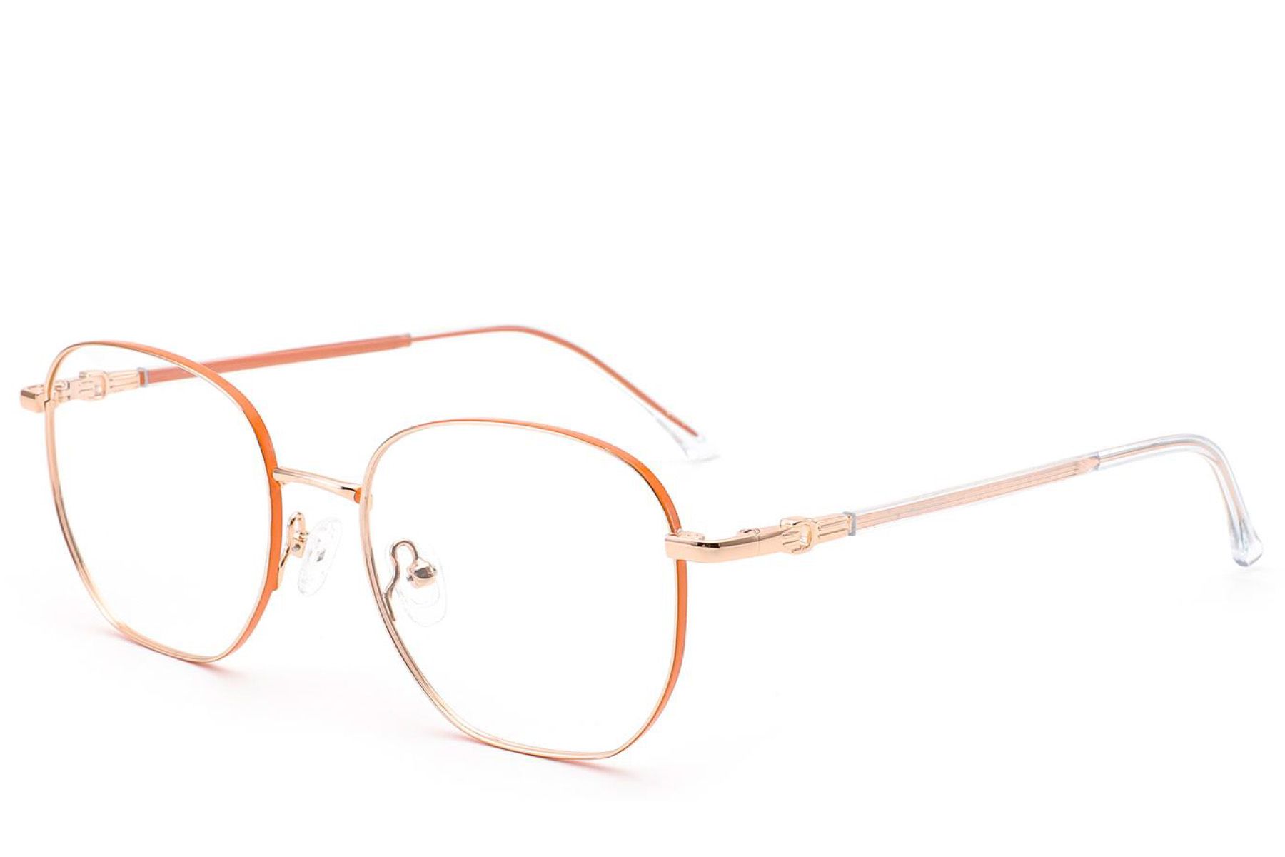 Rectangular Pink Metal Glasses #BS2012-3000