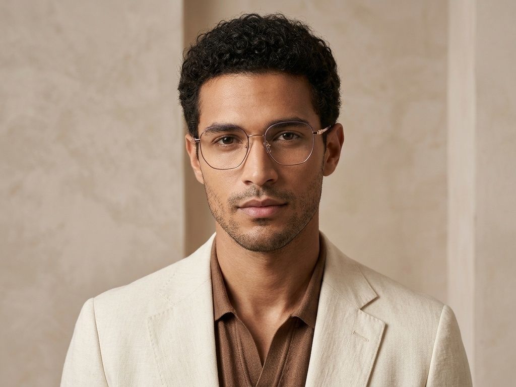 Rectangular Pink Metal Glasses #BS2012-3001