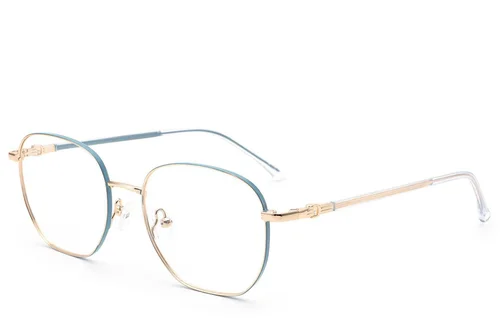 Lunettes rectangulaires en métal doré #BS2012-3002