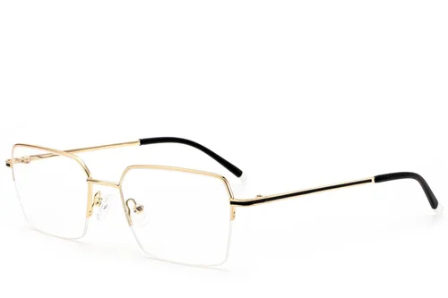 Lunettes semi-cerclées en métal doré #BS2012-3003