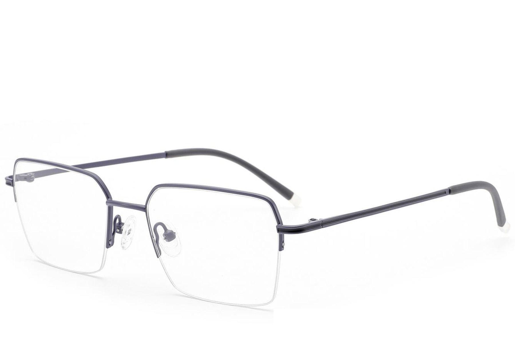 Occhiali semi-senza montatura in metallo grigio #BS2012-3005