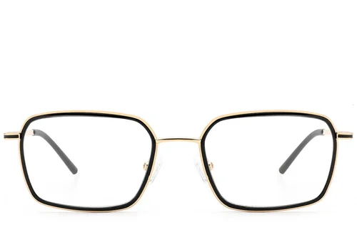 Lunettes rectangulaires en métal noir #BS2012-3008