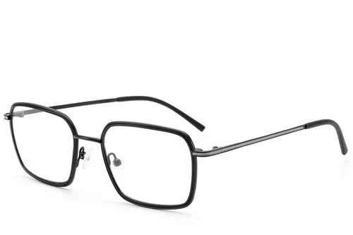 Lunettes rectangulaires en métal noir #BS2012-3012