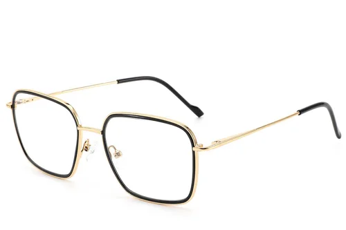 Lunettes rectangulaires en métal noir #BS2012-3013
