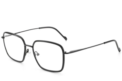 Lunettes rectangulaires en métal noir #BS2012-3017