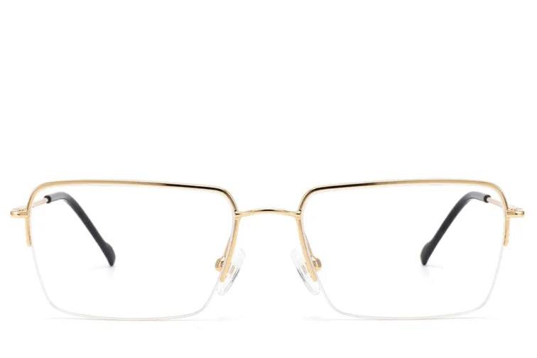 Gafas semi al aire de metal dorado #BS2012-3018