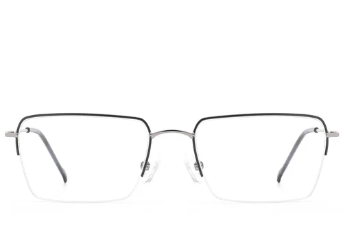 Lunettes semi-cerclées en métal noir #BS2012-3022