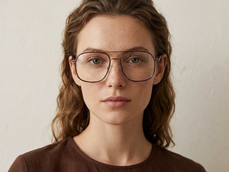 Gafas de aviador de metal color cobre #BS2012-3025