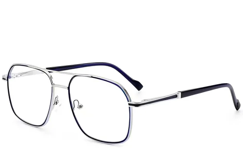 Lunettes aviateur en métal bleu #BS2012-3026