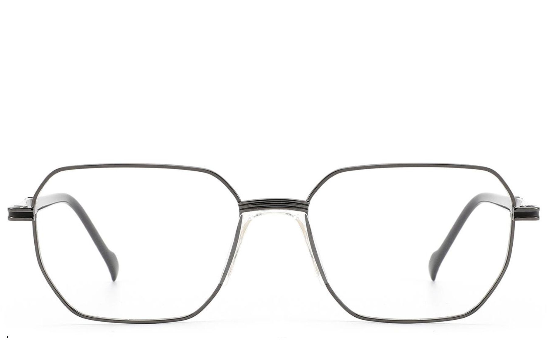 Cristales geométricos de metal gris #BS2012-3037