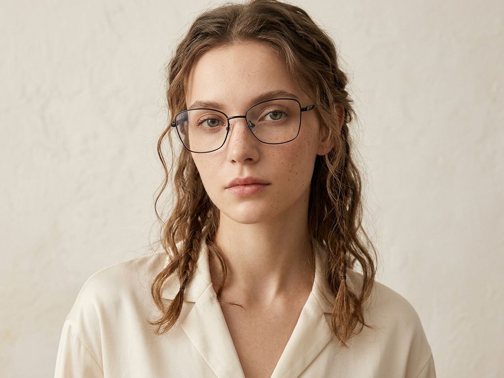 Lunettes papillon en métal noir #BS2012-3052