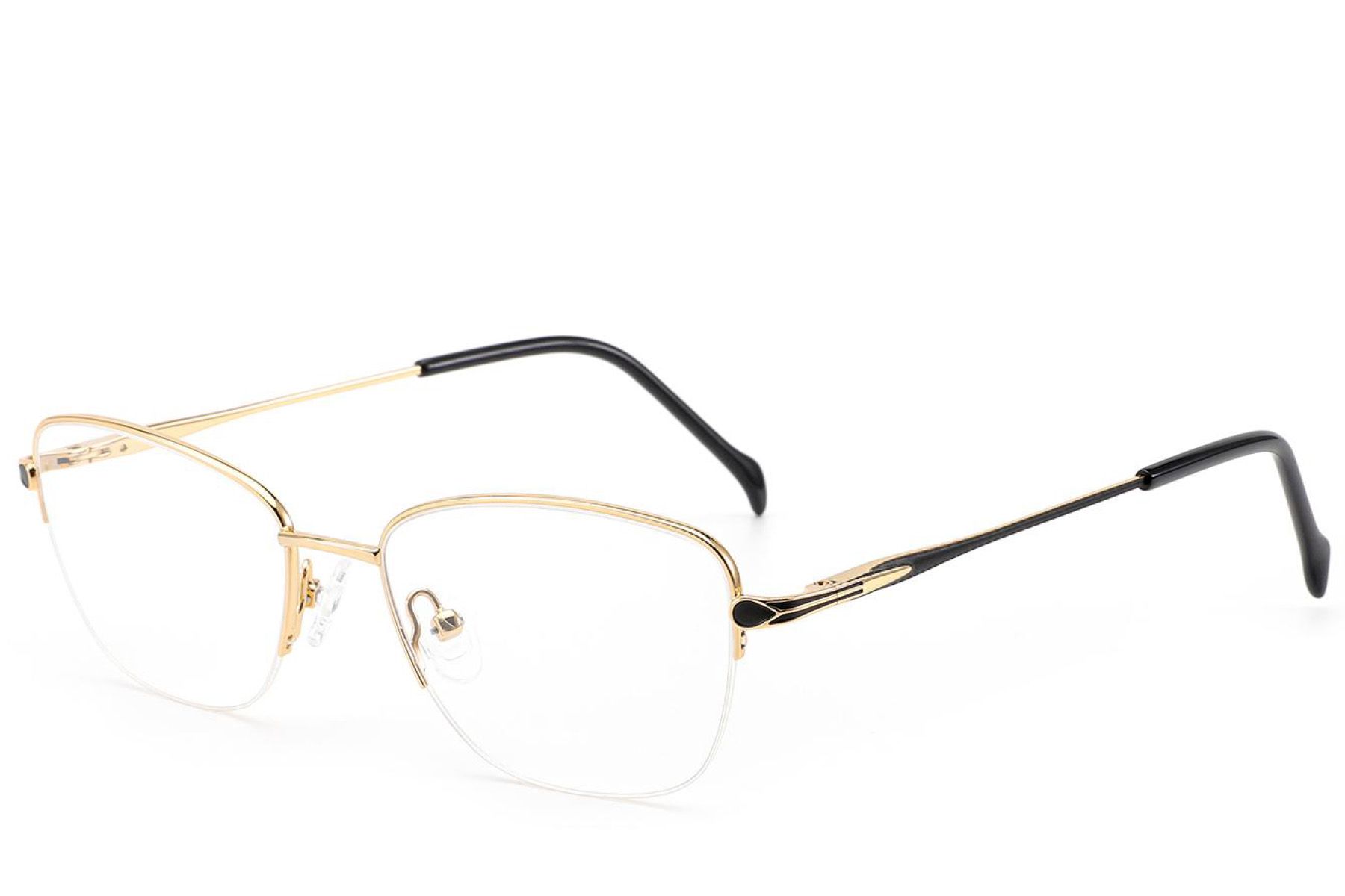 Gafas semi al aire de metal dorado #BS2012-3055