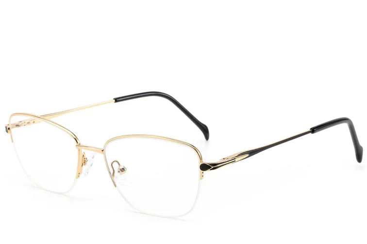 Gafas semi al aire de metal dorado #BS2012-3055