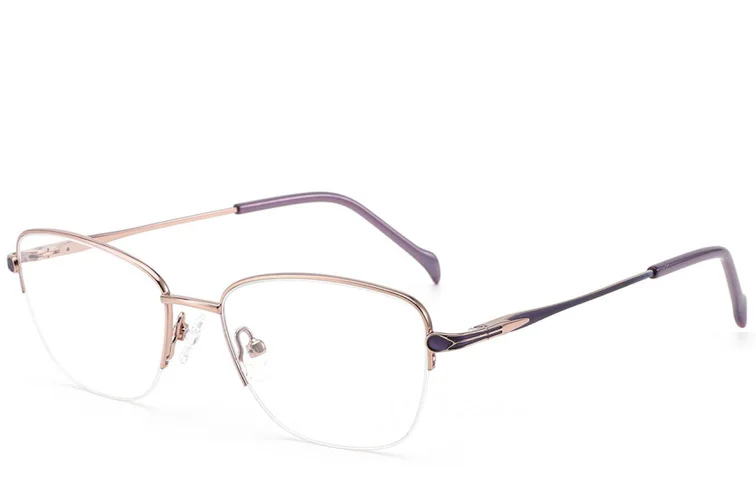 Gafas de metal rosa semi al aire #BS2012-3056