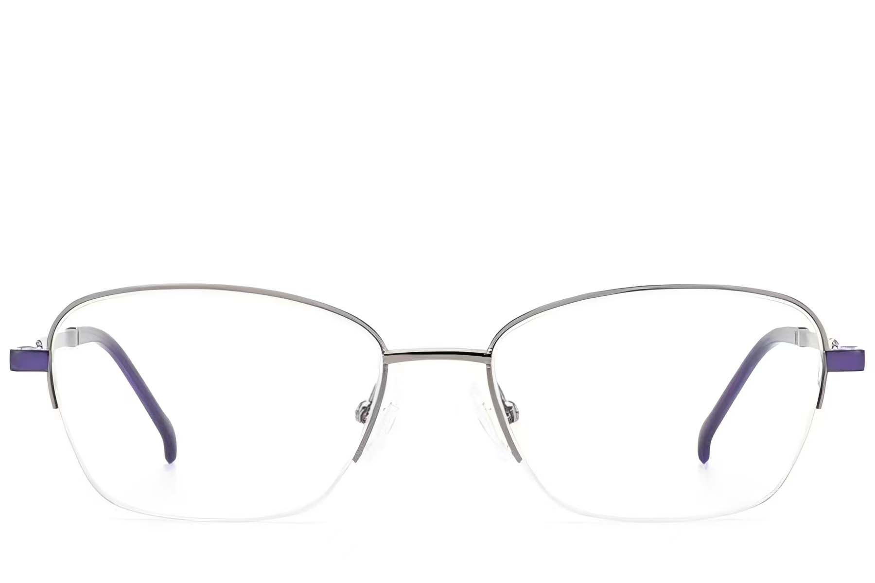 Gafas de metal plateado con montura semi al aire #BS2012-3061