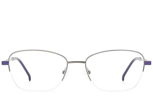 Lunettes semi-cerclées en métal argenté #BS2012-3061