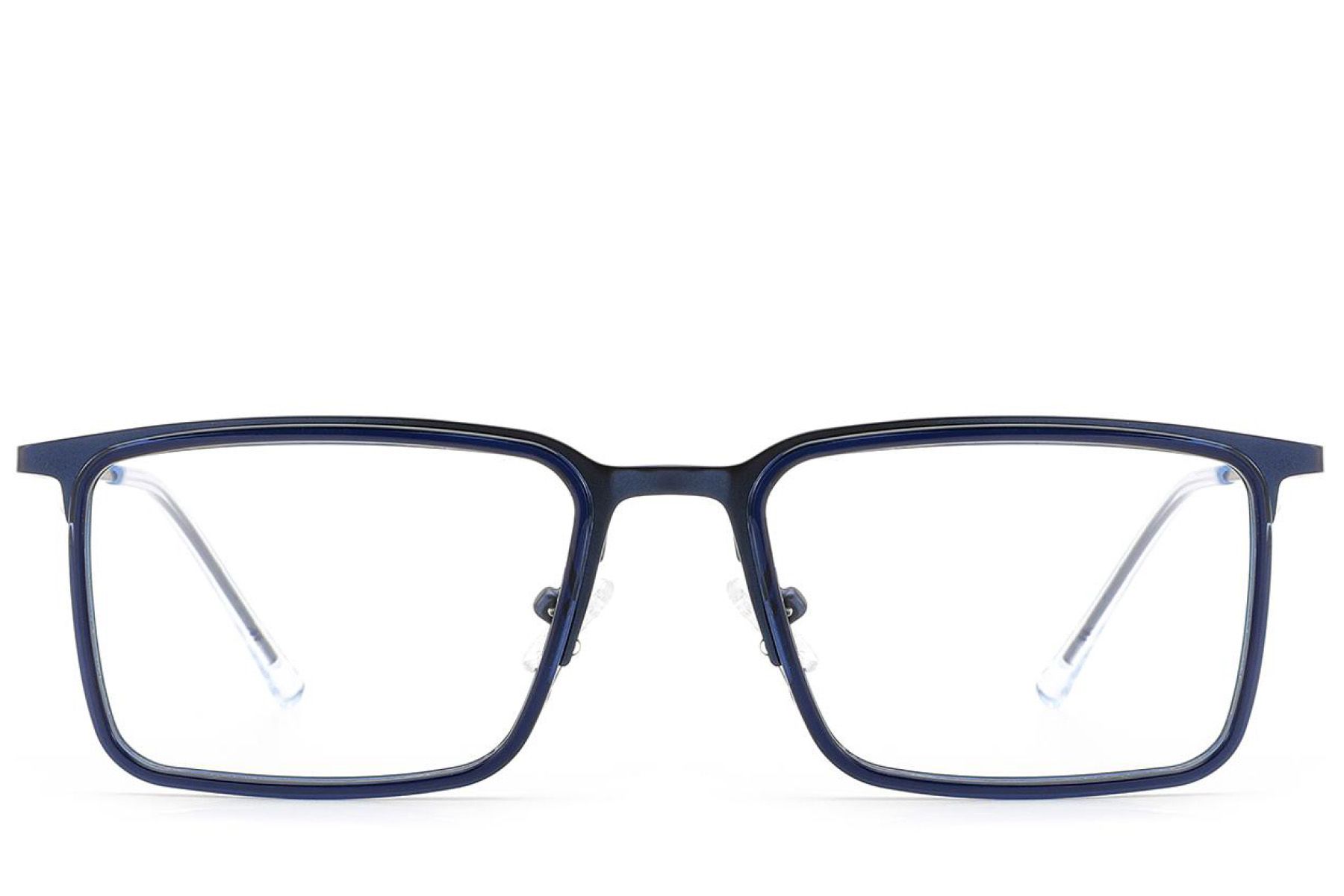 Rectangular Blue Metal Glasses #BS2012-3066