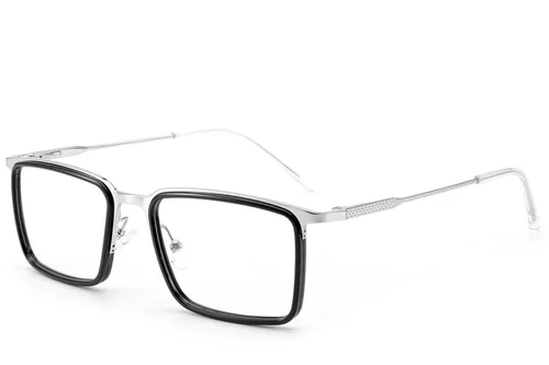Lunettes rectangulaires en métal noir #BS2012-3067