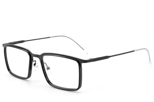 Lunettes rectangulaires en métal noir #BS2012-3068