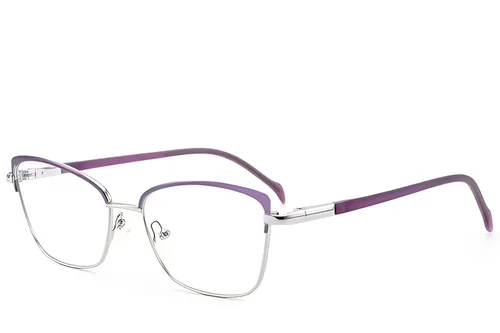Lunettes papillon en métal argenté #BS2012-3071