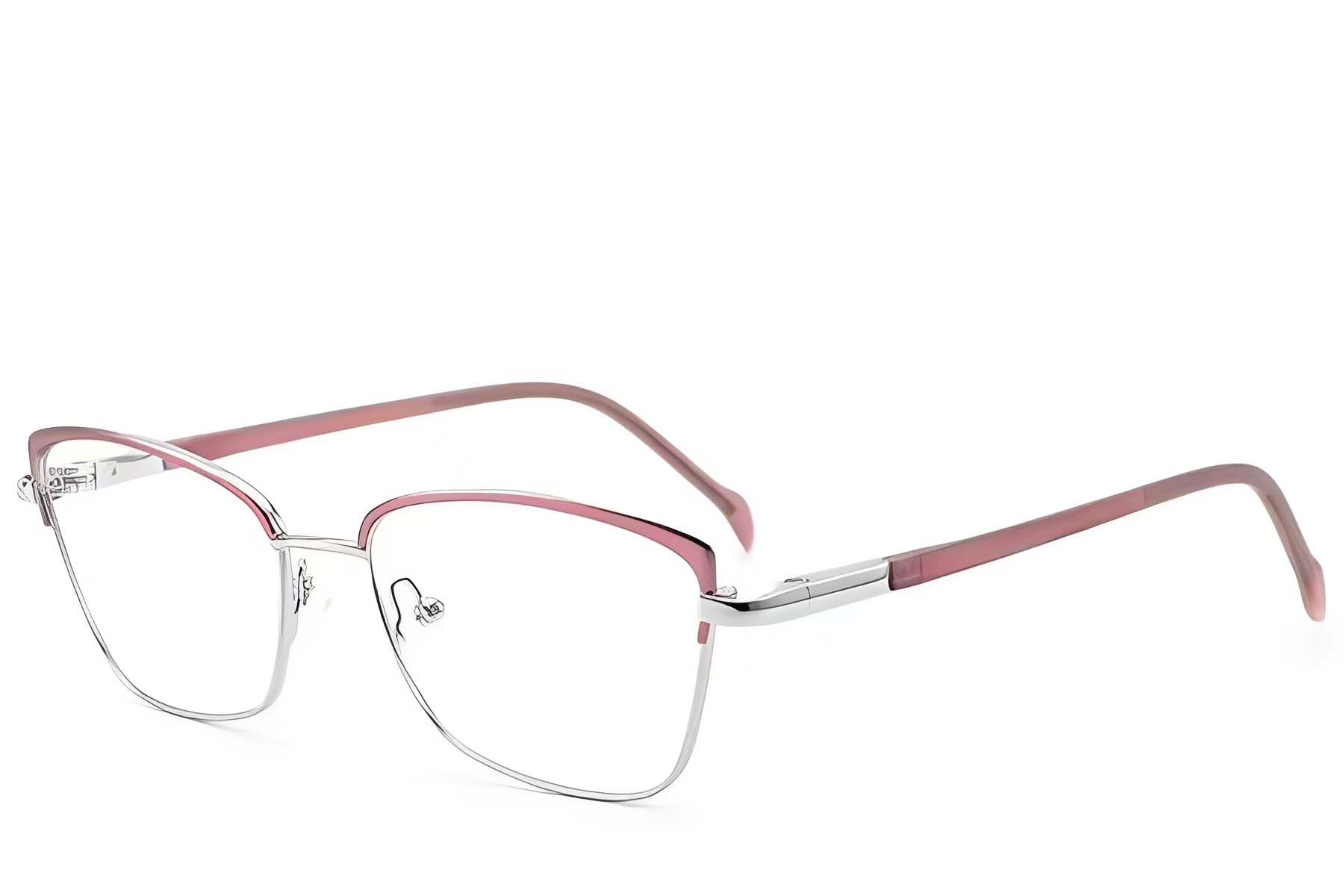 Schmetterlingsbrille aus silbernem Metall #BS2012-3072