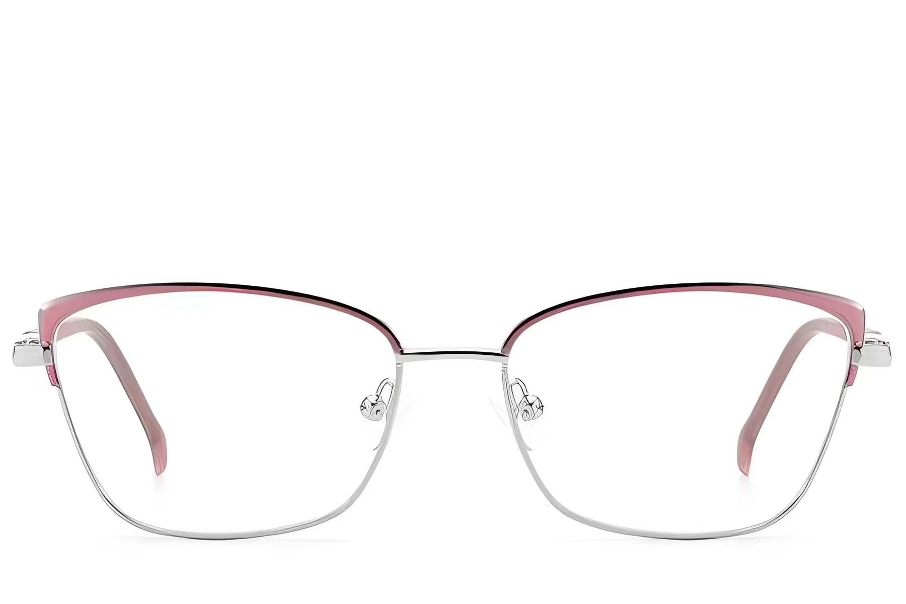 Schmetterlingsbrille aus silbernem Metall #BS2012-3072
