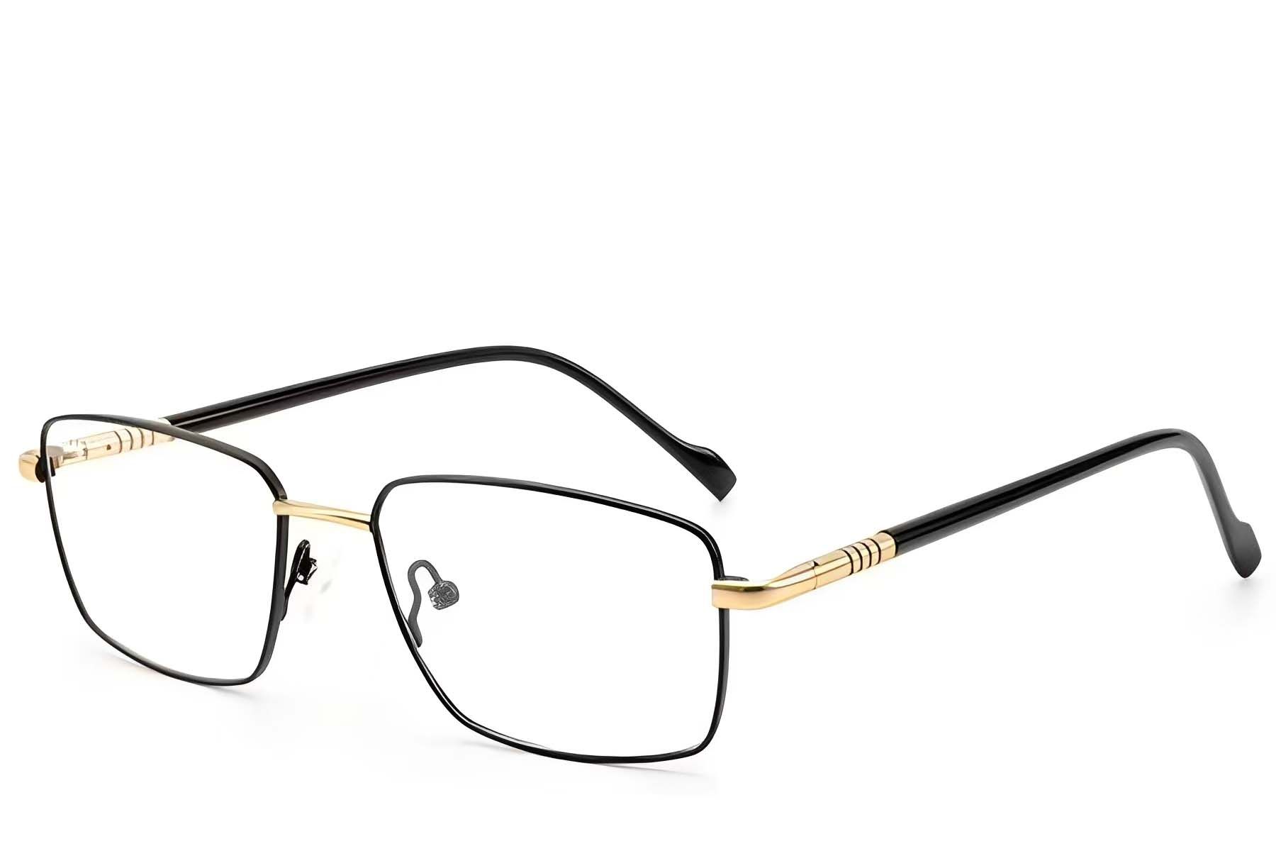 Rectangular Black Metal Glasses #BS2012-3080