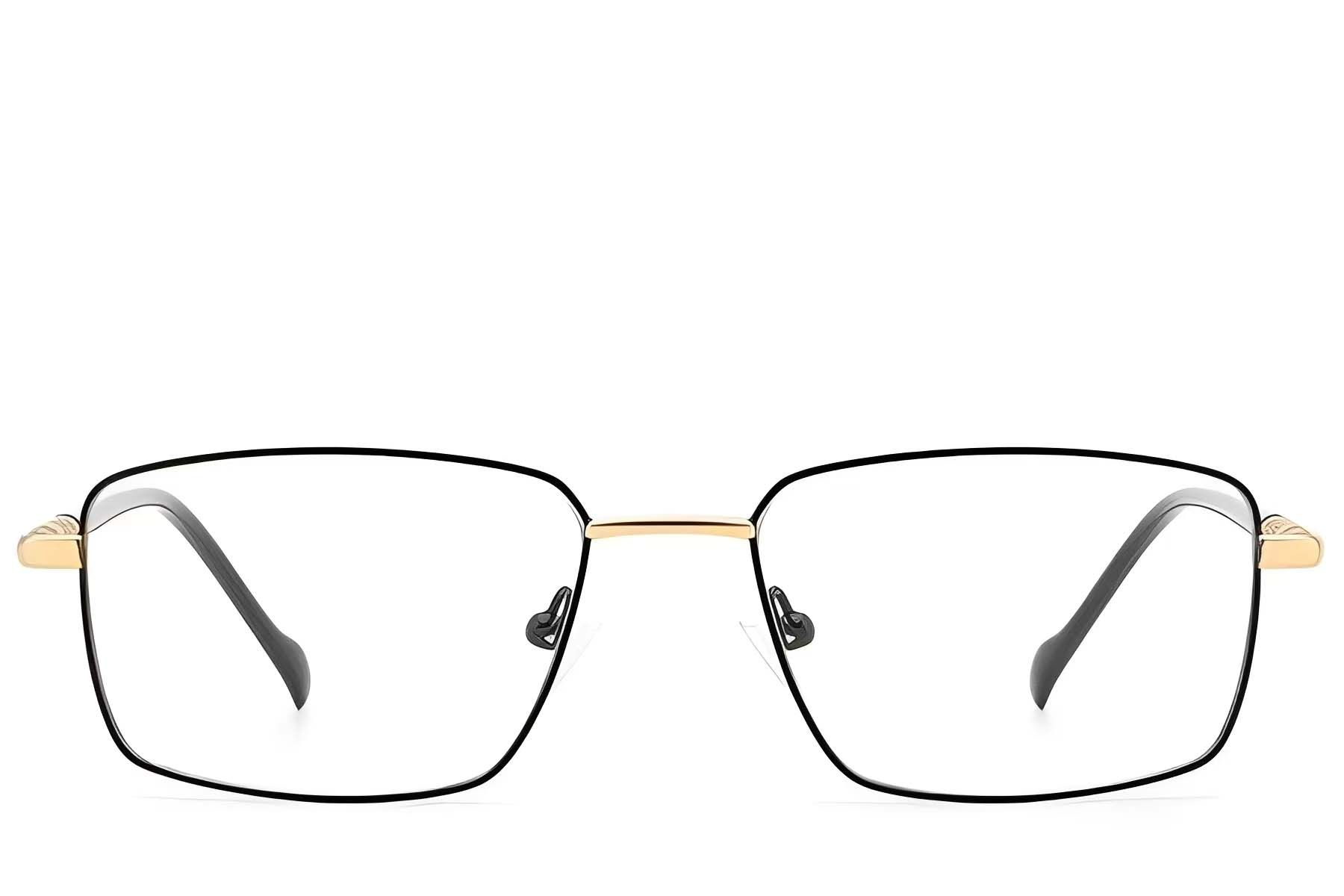 Rectangular Black Metal Glasses #BS2012-3080