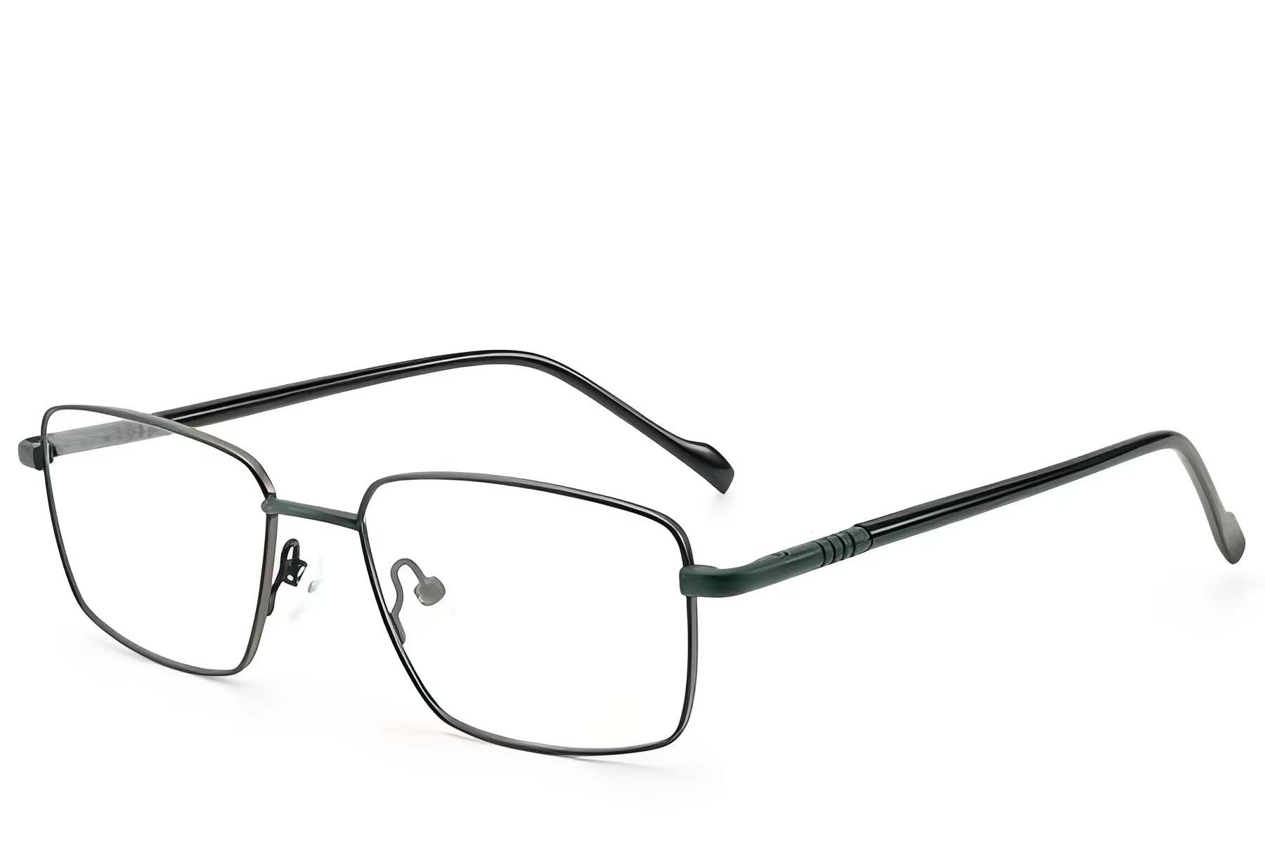 Rectangular Green Metal Glasses #BS2012-3082