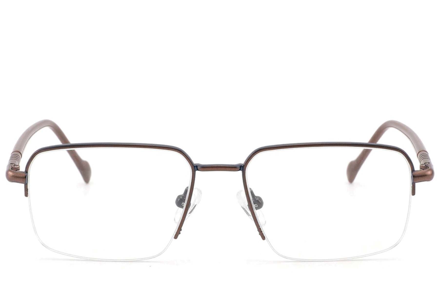Halbrandlose Kupfermetallbrille #BS2012-3086