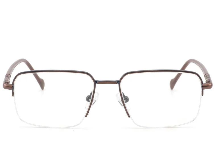Halbrandlose Kupfermetallbrille #BS2012-3086