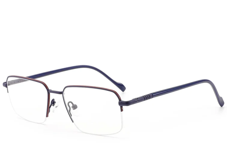 Gafas de metal azul con montura semi al aire #BS2012-3087
