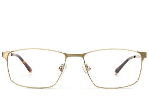 Lunettes rectangulaires en métal doré #BS2012-3090