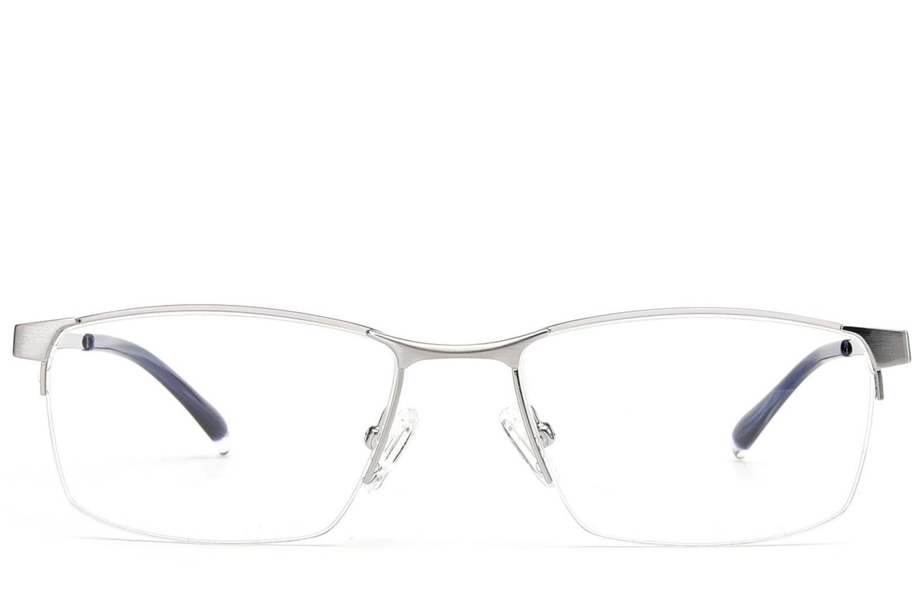 Gafas de metal plateado semi al aire #BS2012-3098