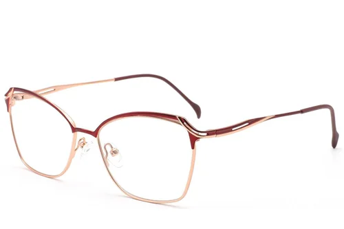 Lunettes papillon en métal rouge #BS2012-3116