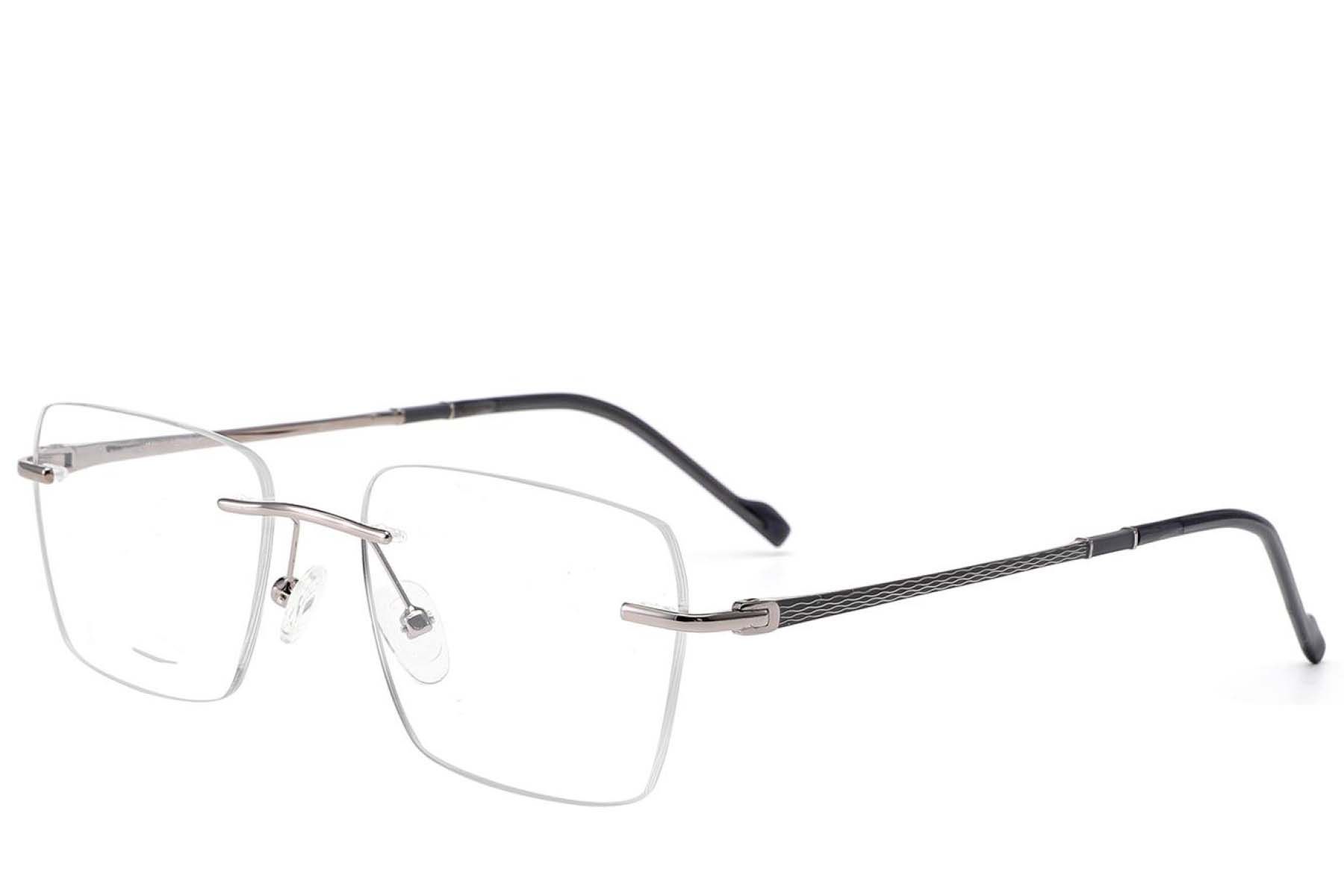 Invisible Grey Metal Glasses #BS2012-3120