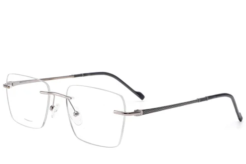 Lunettes invisibles en métal gris #BS2012-3120