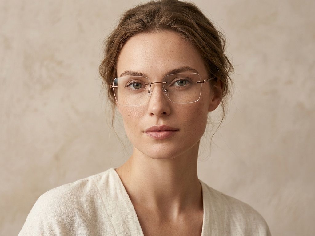 Gafas invisibles de metal de cobre #BS2012-3121