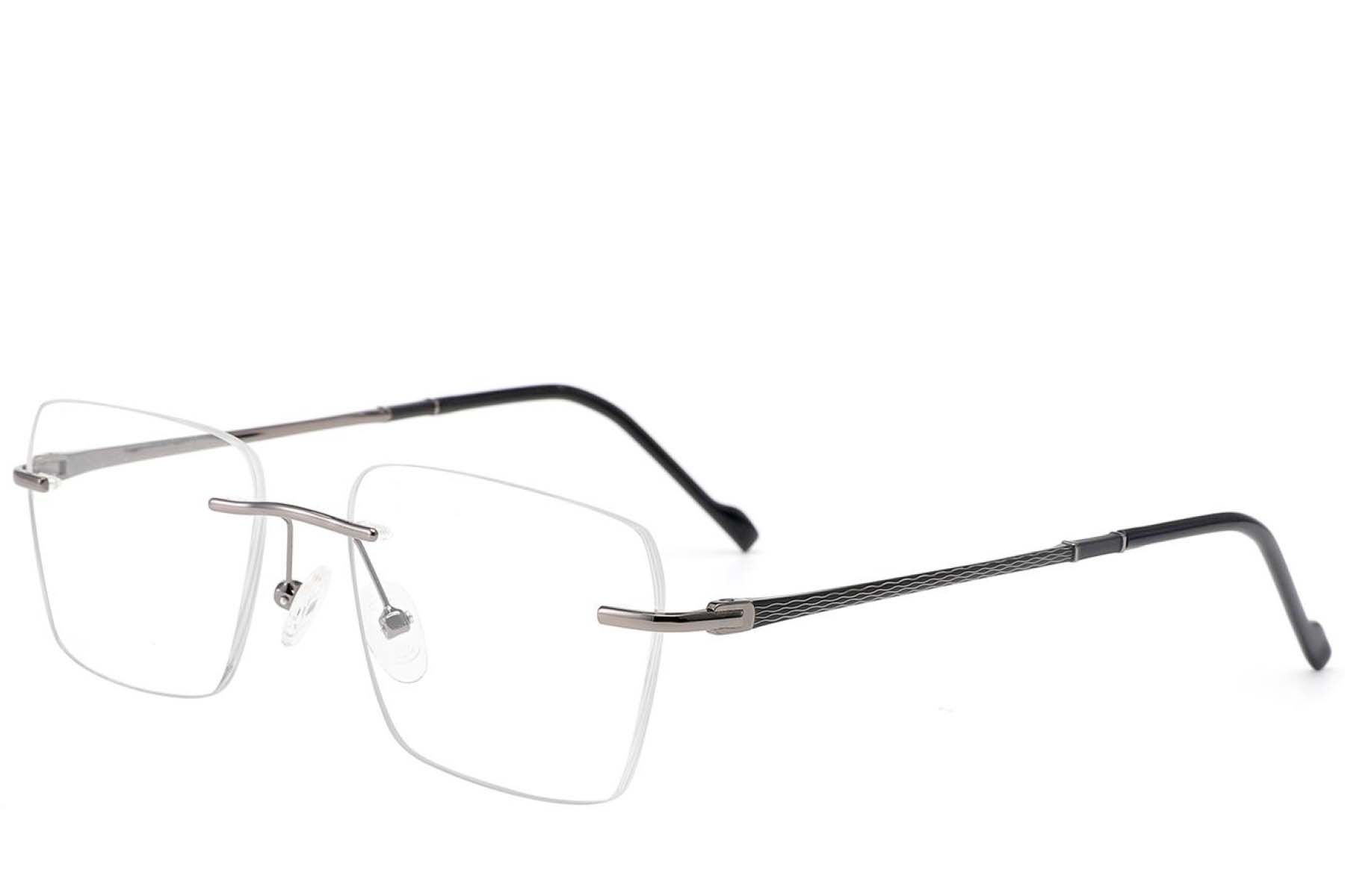 Unsichtbare graue Metallbrille #BS2012-3122