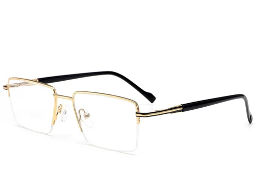 Lunettes semi-cerclées en métal doré #BS2012-3124