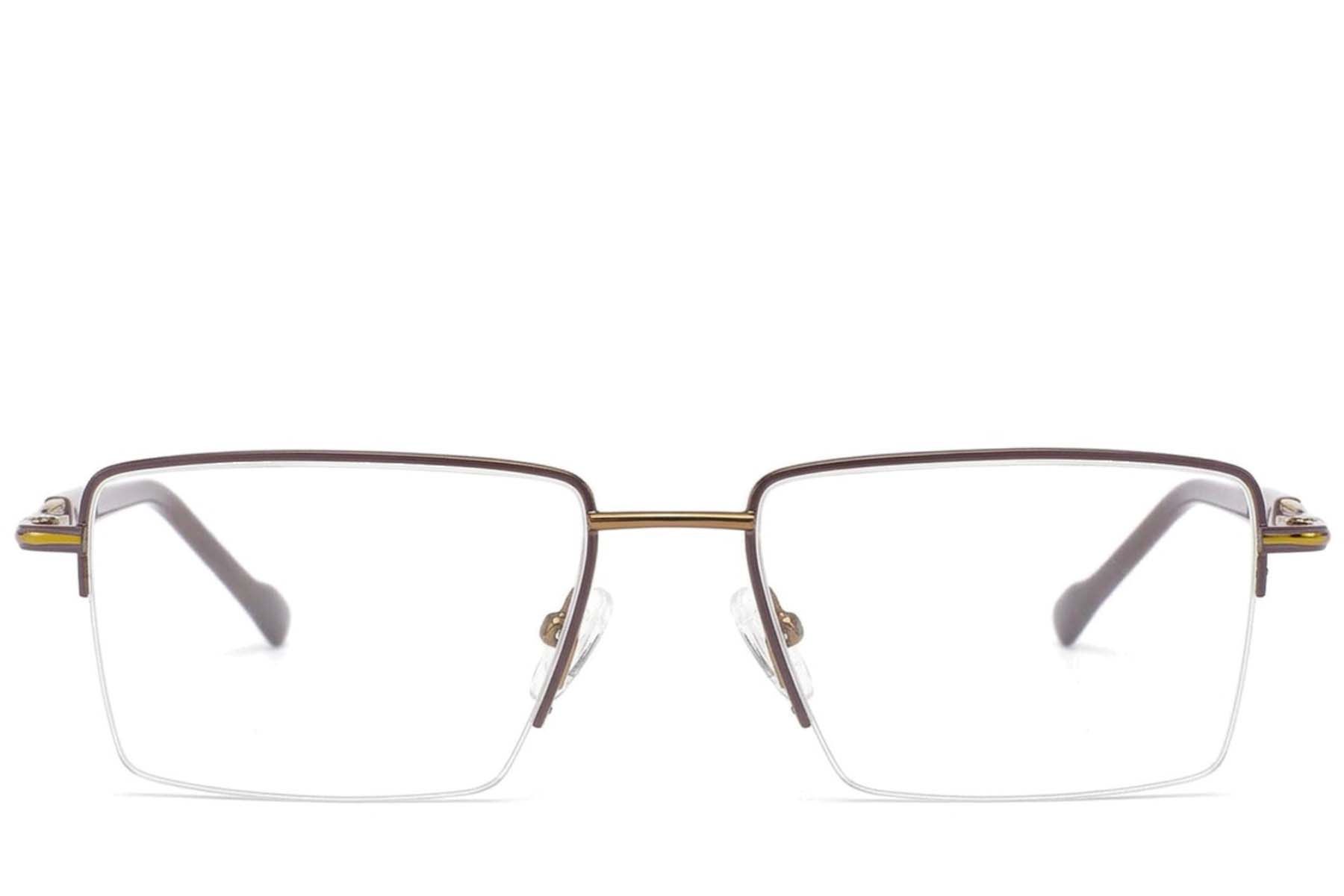 Halbrandlose Kupfermetallbrille #BS2012-3126
