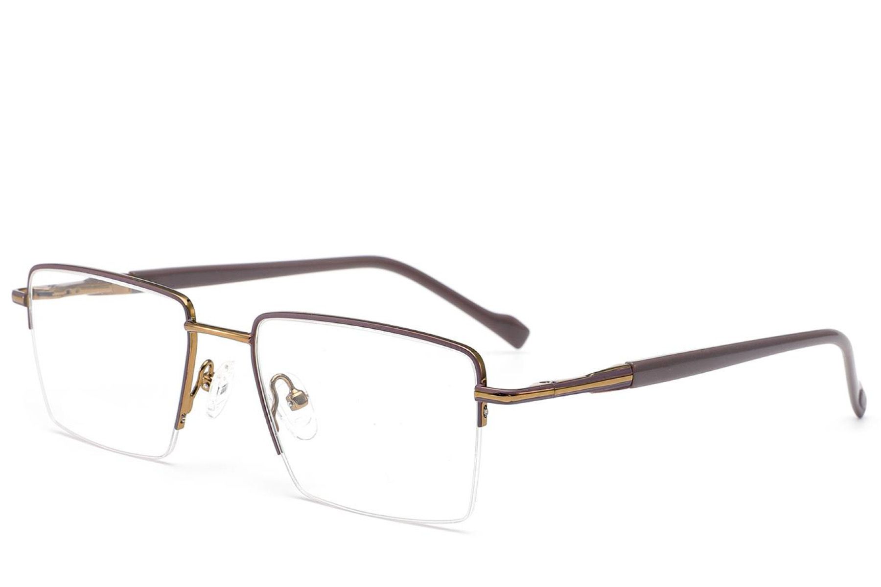 Semi-rimless Copper Metal Glasses #BS2012-3126