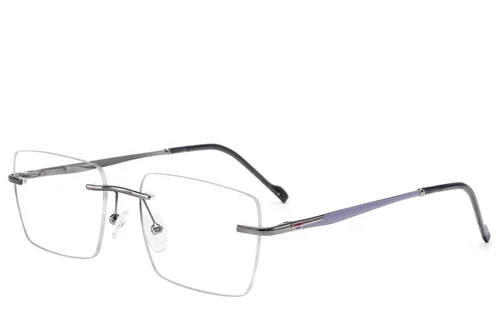 Lunettes invisibles en métal gris #BS2012-3135