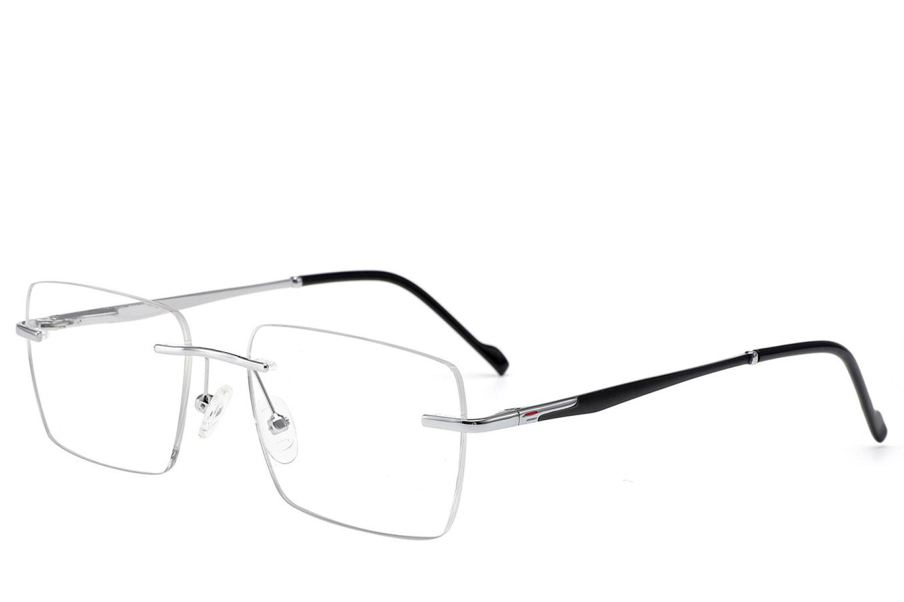 Gafas invisibles de metal plateado #BS2012-3137